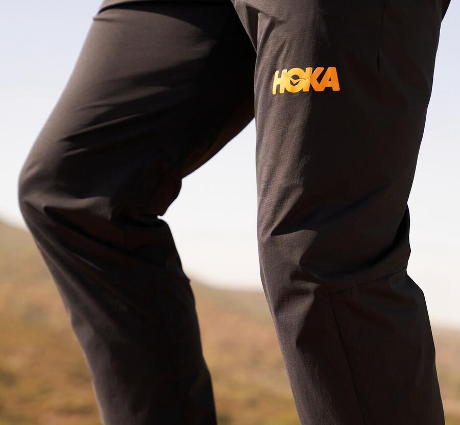 Pants Mens - Hoka One One Wind - Black - ZQVAXUB-41